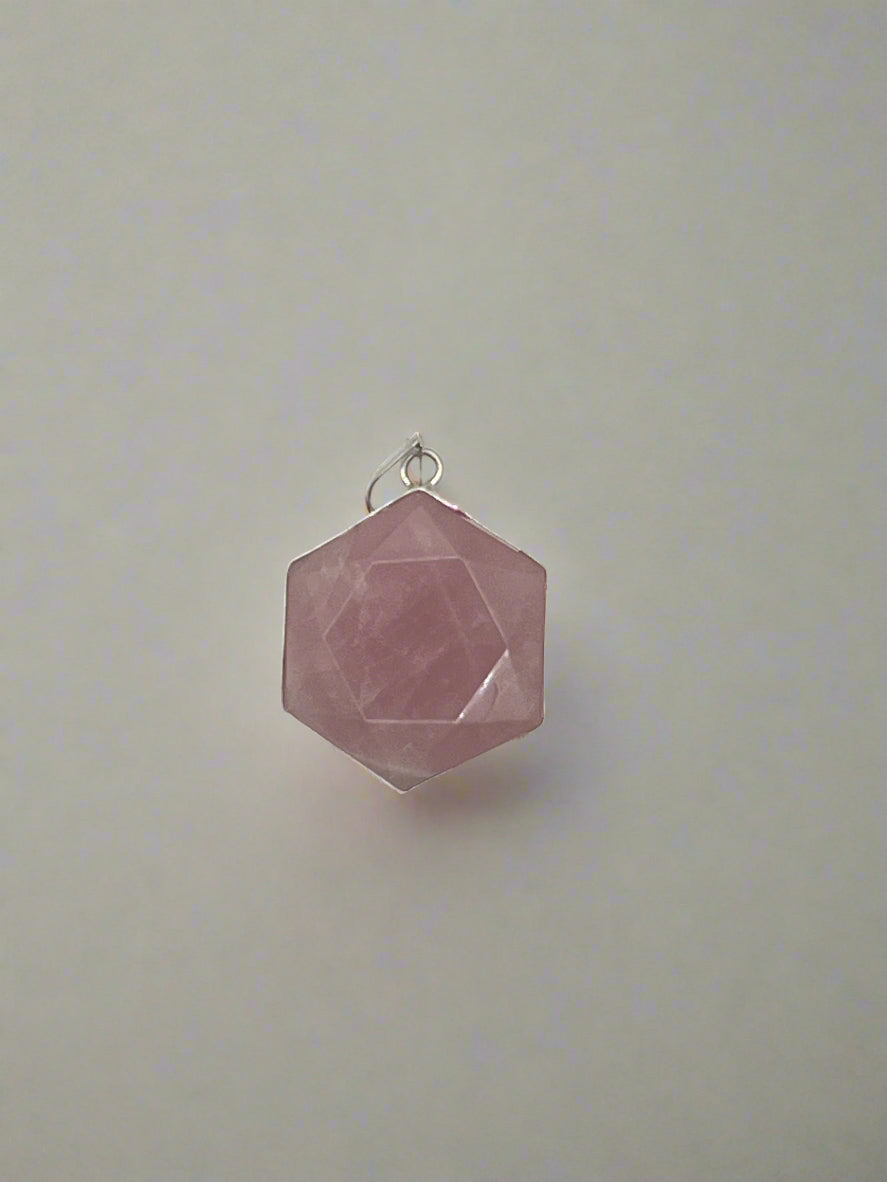 Rose quartz pendant