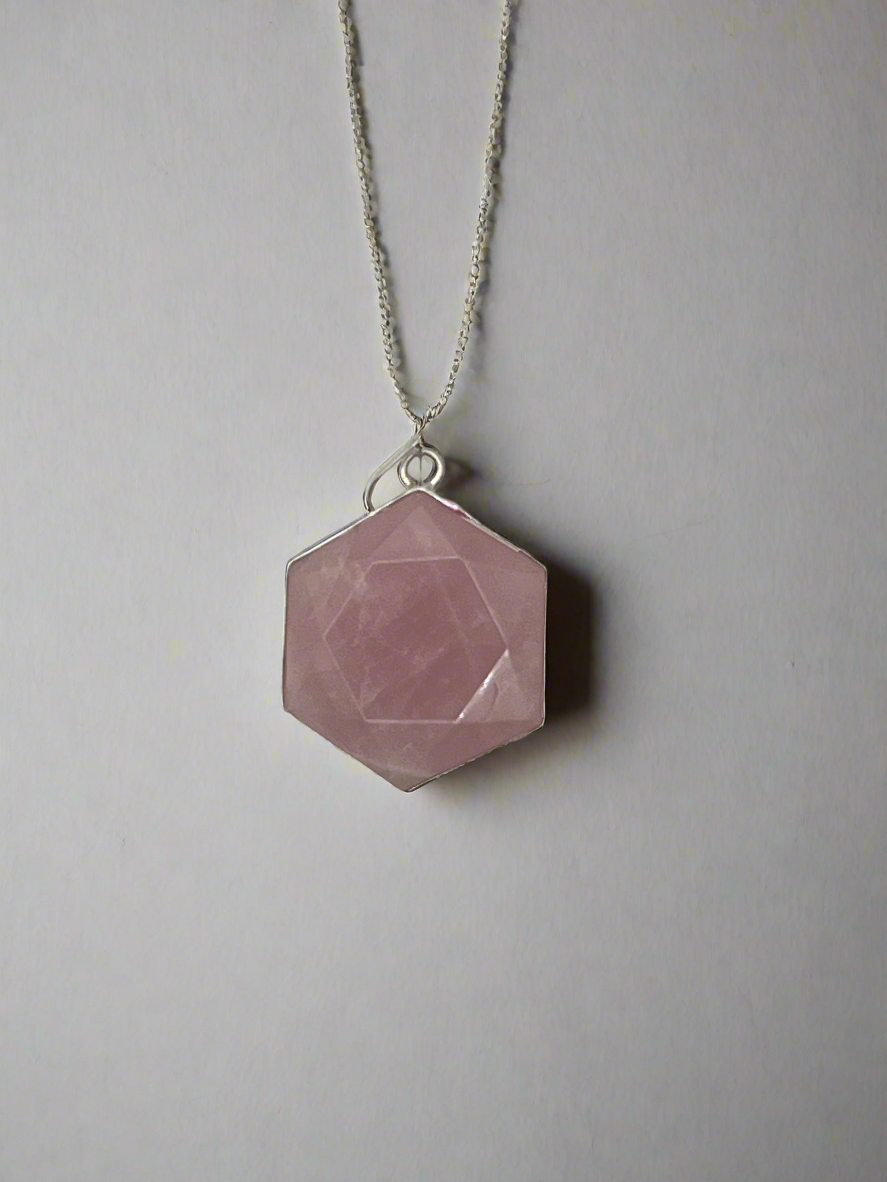 Rose quartz pendant