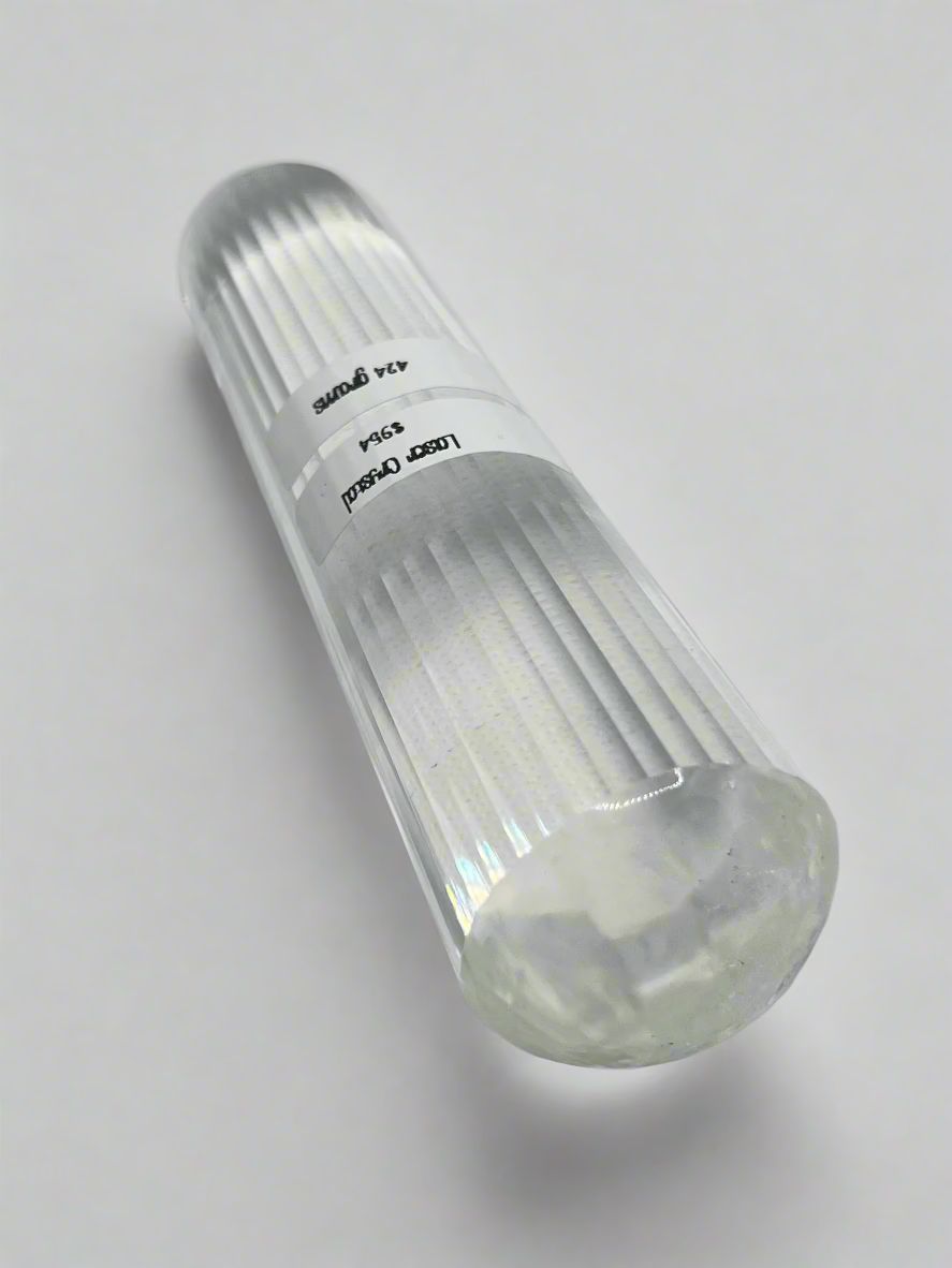 424g Pranic Healing Laser Crystal with Gold Rod - 36 facets