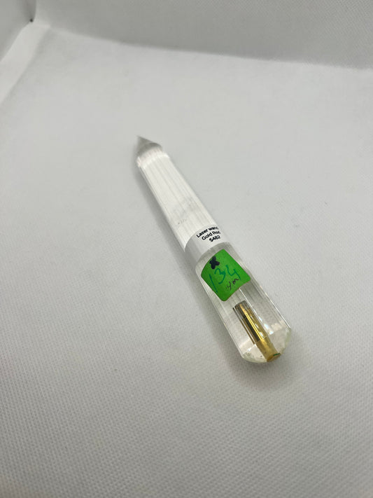 134g Pranic Healing Laser Crystal with Gold Rod - 36 facets