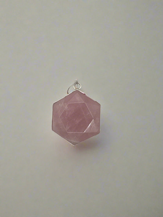 Rose quartz pendant
