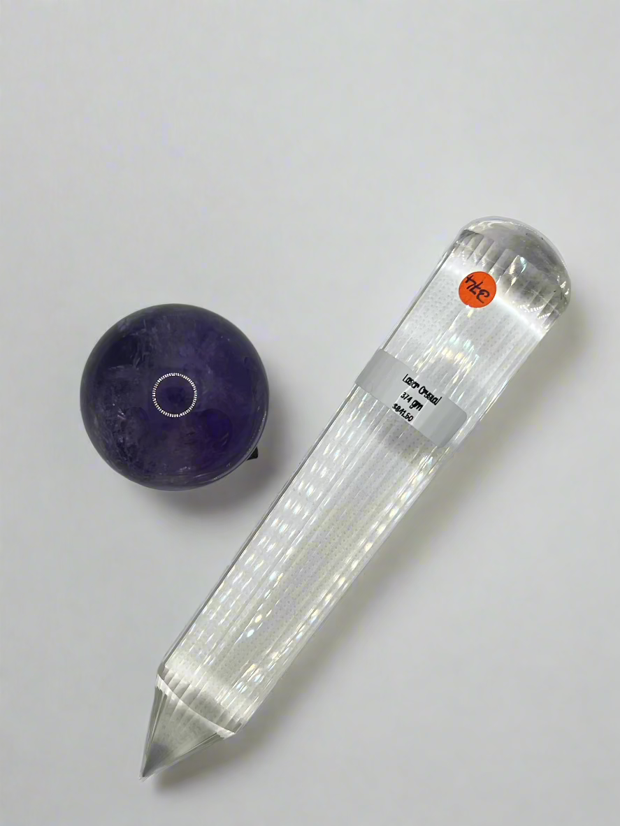 374g Pranic Healing Laser Crystal - 36 Facets