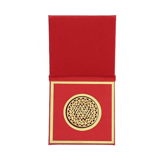 Shree Chakra Coin 25mm (Silver with Gold plating)
