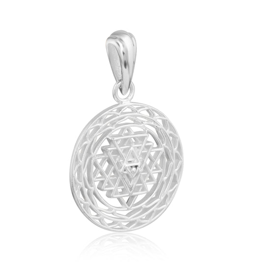 Shree Chakra Pendant- Sterling Silver
