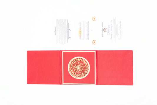 Shree Chakra Tabletop 60mm (Silver with gold plating)